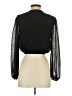 XXI 100% Polyester Black Long Sleeve Blouse Size XXS - photo 2