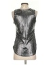 Assorted Brands Metallic Silver Sleeveless Blouse Size S - photo 2