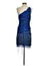 Mac Duggal 100% Polyester Blue Cocktail Dress Size 4 - photo 2