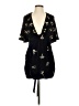ASOS 100% Polyester Floral Black Blue Casual Dress Size 0 (petite) - photo 1