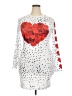 Unbranded Hearts White Casual Dress Size 2X - photo 1