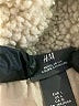 H&M 100% Polyester Solid Ivory Faux Fur Jacket Size L - photo 6