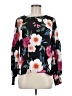 Blu Pepper 100% Polyester Floral Black Long Sleeve Blouse Size M - photo 1