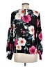 Blu Pepper 100% Polyester Floral Black Long Sleeve Blouse Size M - photo 2
