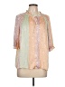 Current Air 100% Polyester Color Block Pink 3/4 Sleeve Blouse Size L - photo 1