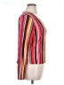 Feathers Stripes Burgundy Long Sleeve Blouse Size 1X - photo 4