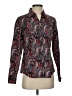 Talbots Paisley Black Long Sleeve Button-Down Shirt Size S - photo 1
