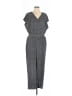 Express 100% Polyester Chevron-herringbone Gray Jumpsuit Size L - photo 1
