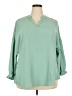 Unbranded Green 3/4 Sleeve Blouse Size 3X (estimated) - photo 1