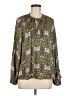 Current Air 100% Polyester Green Long Sleeve Blouse Size M - photo 1