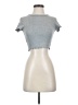 Shein Gray Short Sleeve Top Size 4 - photo 1