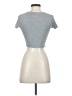 Shein Gray Short Sleeve Top Size 4 - photo 2