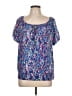 New Directions 100% Polyester Blue Short Sleeve T-Shirt Size L - photo 1