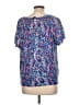 New Directions 100% Polyester Blue Short Sleeve T-Shirt Size L - photo 2