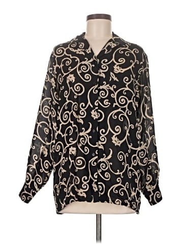 Anne Klein II Long Sleeve Silk Top (view 1)