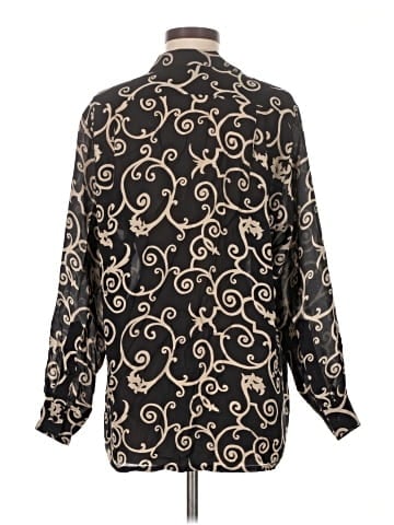 Anne Klein II Long Sleeve Silk Top (view 2)