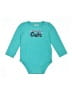 Jumping Beans 100% Cotton Teal Long Sleeve Onesie 12-18 MO / 18 MO - photo 1