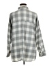 Old Navy 100% Cotton Plaid Gray Long Sleeve Button-Down Shirt Size XL - photo 2