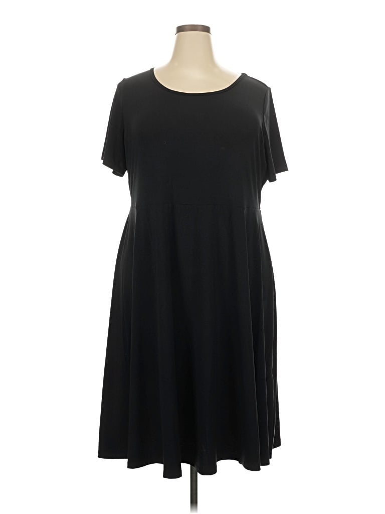 Pre-owned Woman Within Casual Dress In Black