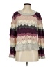 Angie Chevron-herringbone Purple Pullover Sweater Size S - photo 1