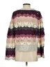 Angie Chevron-herringbone Purple Pullover Sweater Size S - photo 2