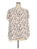 Torrid 100% Polyester Floral Ivory Short Sleeve Blouse Size 3X Plus (3) - photo 1