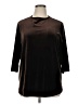 Studio Works Brown 3/4 Sleeve T-Shirt Size 1X - photo 1
