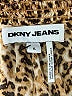 DKNY Jeans 100% Polyester Animal Print Tan Long Sleeve Blouse Size XL - photo 7