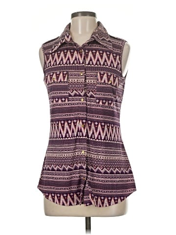 BCBGMAXAZRIA Sleeveless Button-Down Shirt (view 1)