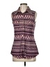 BCBGMAXAZRIA Purple Sleeveless Button-Down Shirt Size M - photo 1