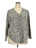 143 story Animal Print Gray 3/4 Sleeve Blouse Size 2X (estimated) - photo 1