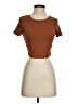 Shein Brown Short Sleeve Turtleneck Size 4 - photo 1
