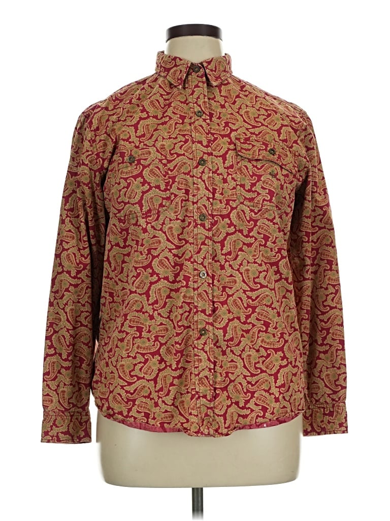 Pre-owned Polo Ralph Lauren Long Sleeve Button Down Shirt In Burgundy