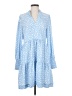 Gibson Look 100% Polyester Polka Dots Blue Casual Dress Size XS - photo 1