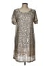 Cable & Gauge 100% Polyester Metallic Silver Cocktail Dress Size L - photo 1