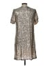 Cable & Gauge 100% Polyester Metallic Silver Cocktail Dress Size L - photo 2