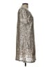 Cable & Gauge 100% Polyester Metallic Silver Cocktail Dress Size L - photo 4