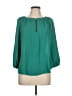 Crescent Green Teal 3/4 Sleeve Blouse Size L - photo 1