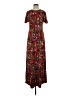 Lularoe Floral Red Brown Casual Dress Size S - photo 1