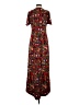 Lularoe Floral Red Brown Casual Dress Size S - photo 2