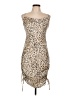 Assorted Brands 100% Polyester Animal Print Tan Cocktail Dress Size L - photo 1