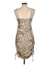 Assorted Brands 100% Polyester Animal Print Tan Cocktail Dress Size L - photo 2