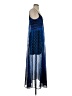 Express 100% Polyester Blue Casual Dress Size XS - photo 4