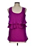 Daisy Fuentes 100% Polyester Purple Sleeveless Top Size L - photo 1