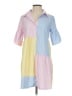 Shein 100% Polyester Color Block Pink Casual Dress Size 2 - photo 1