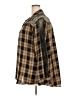 Roaman's 100% Rayon Plaid Black Brown Long Sleeve Button-Down Shirt Size 22W - photo 5