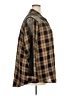 Roaman's 100% Rayon Plaid Black Brown Long Sleeve Button-Down Shirt Size 22W - photo 4