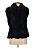Surell 100% Polyester Black Faux Fur Vest Size Med - Lg - photo 1