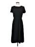Talbots 100% Polyester Solid Black Casual Dress Size 4 - photo 1