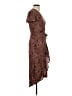 Express 100% Rayon Paisley Brown Cocktail Dress Size XS - photo 4